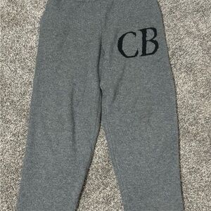 Cole Buxton Logo Grey Knit Pants Mens Size Small